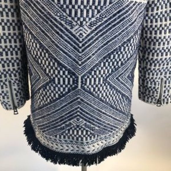 Lucky Brand Navy Fringe Open Sweater Coat SZ S - Picture 9 of 9